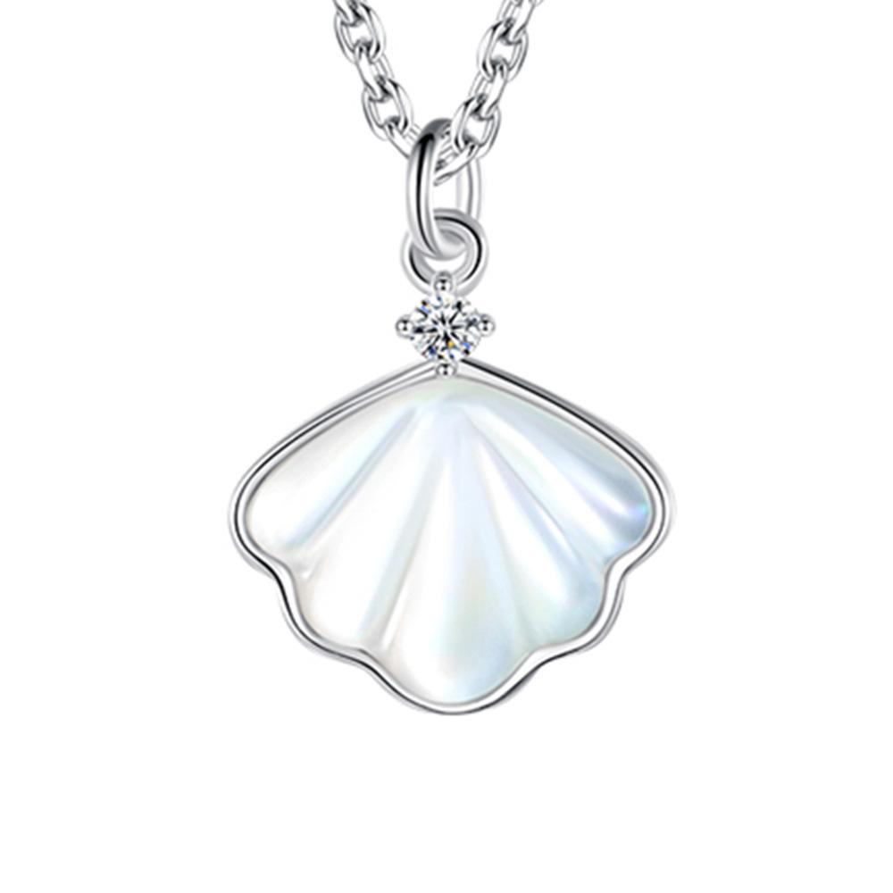Light Luxury One-Shell Necklace Pendant Simple Necklace Collarbone Chain Elegant Versatile Lady Necklace