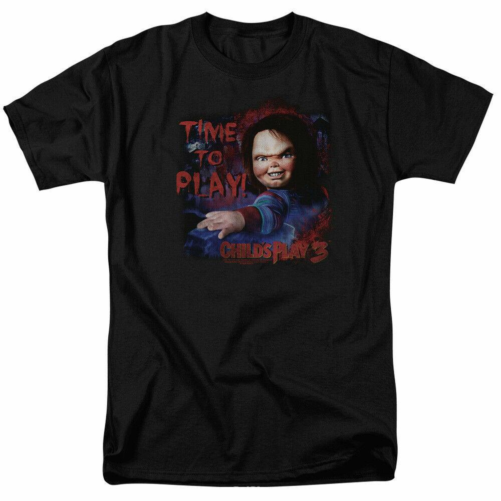 Childs Play 3 Time To Play T Shirt Licensed Horror Movie Retro Classic Black