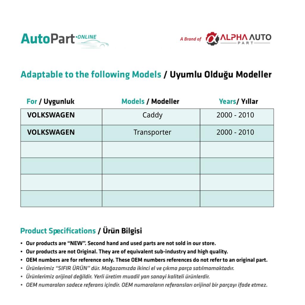 Slider Door Lock Gear and Motor Set For Volkswagen VW Transporter T5