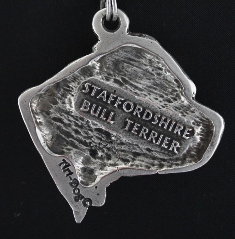 Staffordshire Bull Terrier, Staffy II - Necklace with Dog, Silver-plated Pendant for Dog Fan, Unique Jewelry by Art-Dog Brand