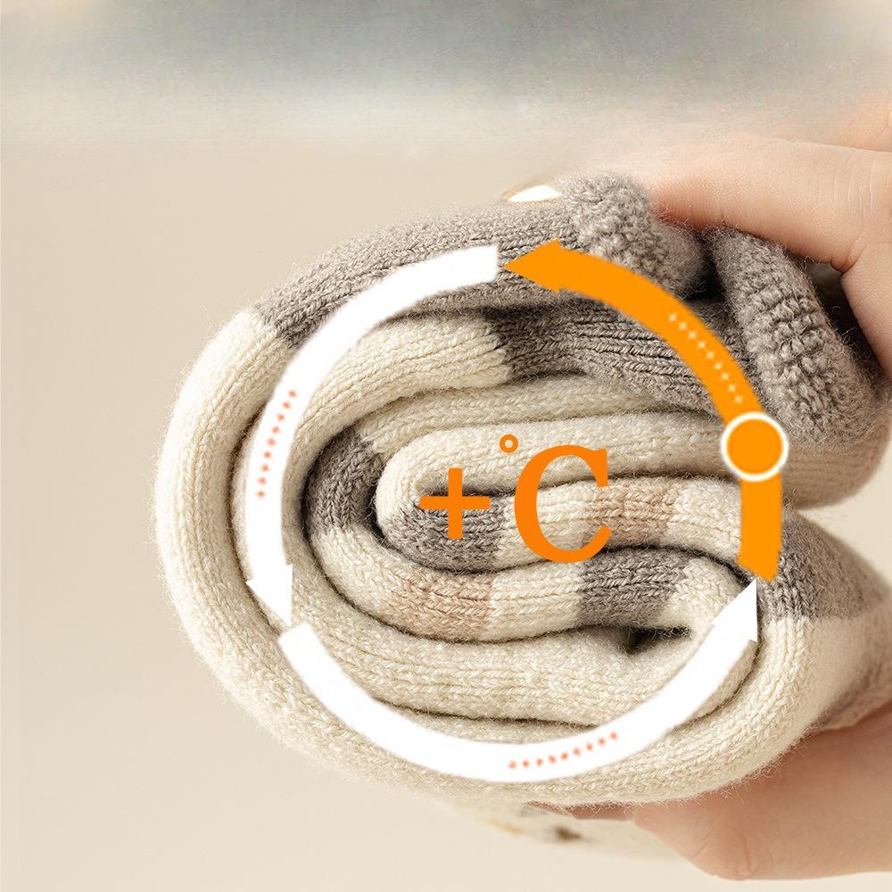 Fleece Socks for Women's Autumn and Winter, Thick and Warm, Sub-zero Cold Protection Socks, Flip-top Floor Socks, Fleece Winter Women's Socks