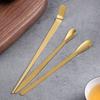 5 Stück Edelstahl-Teestäbchen Japanische Traditionelle Blatttee-Schaufeln Matcha-Schaufel Teezeremonie Küchenwerkzeug Teegeschirr