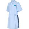 Originals Logo Stripe Casual Short Sleeve Dress Women Dresses Blue JI7478