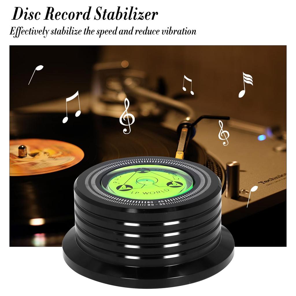 KozyOne Record High Stable Turntable Weight Aluminum Alloy Record Weight Vibration LP Record Applicable to Many Record Players Stabilizer, Precision,