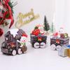 Resin Santa Claus Train Statue Cute Miniature Figurine Sculpture  Holiday