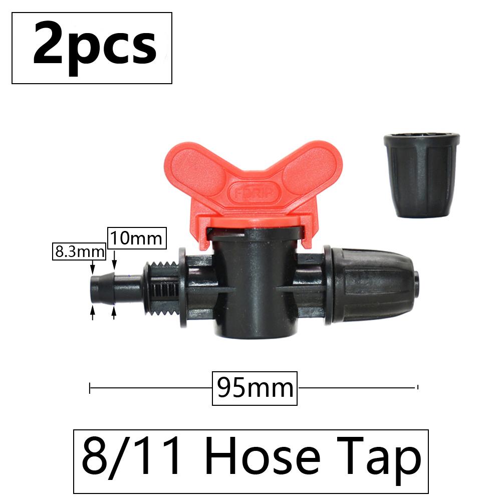 3/8" 8mm Garden Hose Connector 8/11 To 4/7 3/5mm Hose Reducer Water Splitter Tee Elbow End Plug Drip Irrigation System Fitting