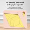 1 Set Kids Toys Wooden Geometric Puzzles Challenge Impossible Brain Burning Decompression Iq Tangram Brain Teasers Jigsaw Puzzle