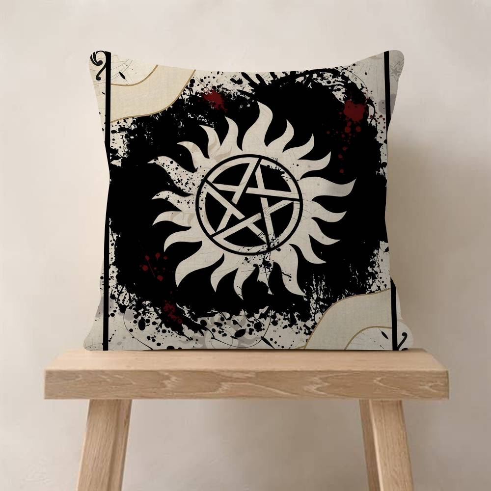1PC TV Play Series Supernatural Maple Design Cushion Cover Happy Autumn Harvest Decor Holiday Decorati Pillow Cover