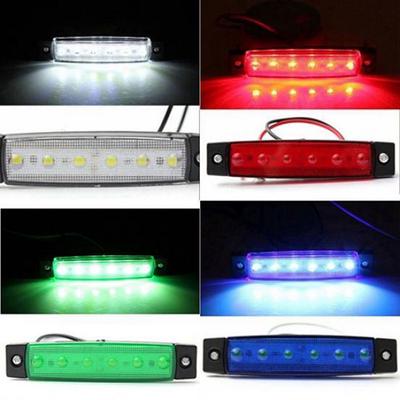 1Pc 6 LED Side Marker Indicators Lights Safe Lamp 12V for Truck Trailer Lorry