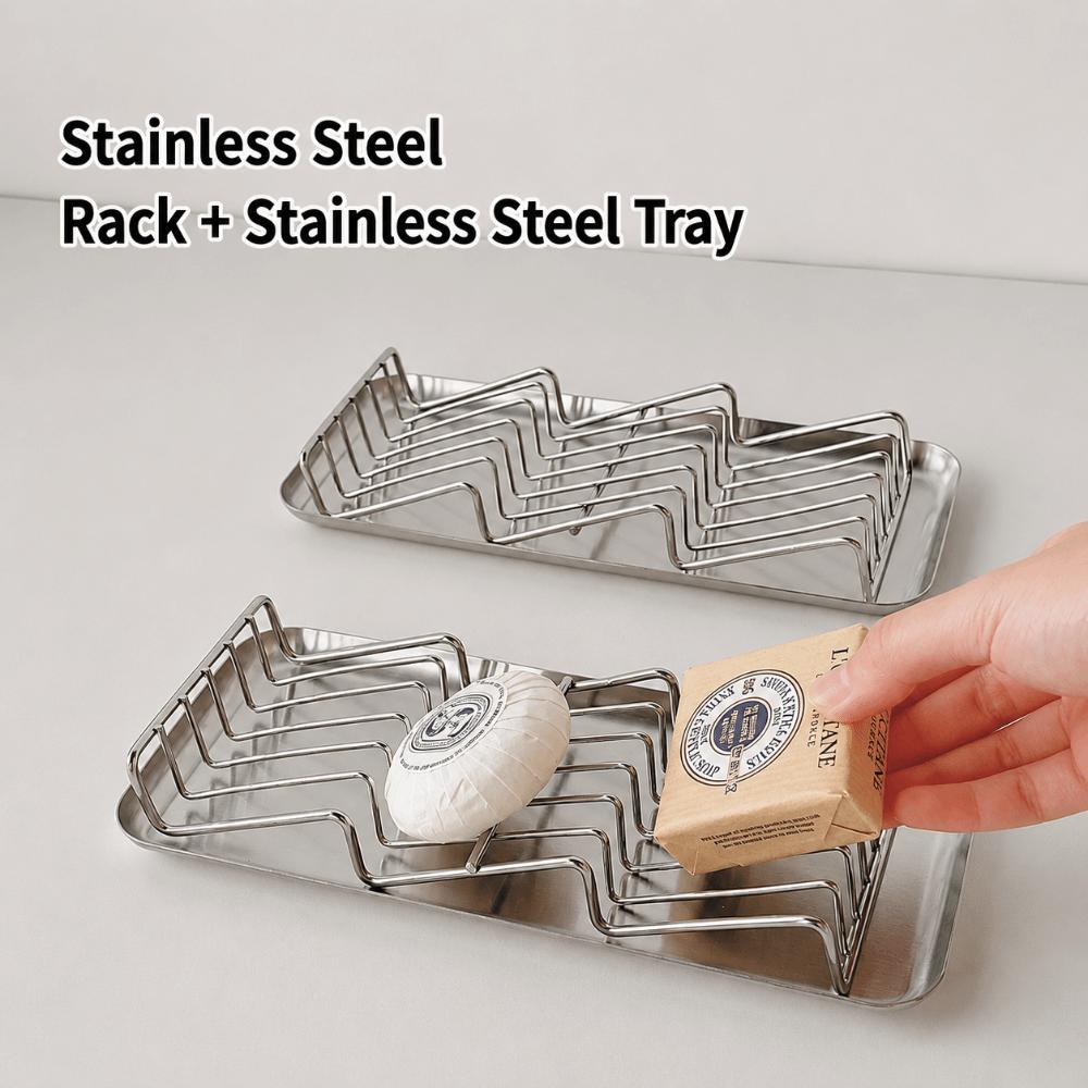 3 Grids Soap Holder Stainless Steel Shampoo Bar Holder Creative Bathroom Soap Rack Bathroom Use