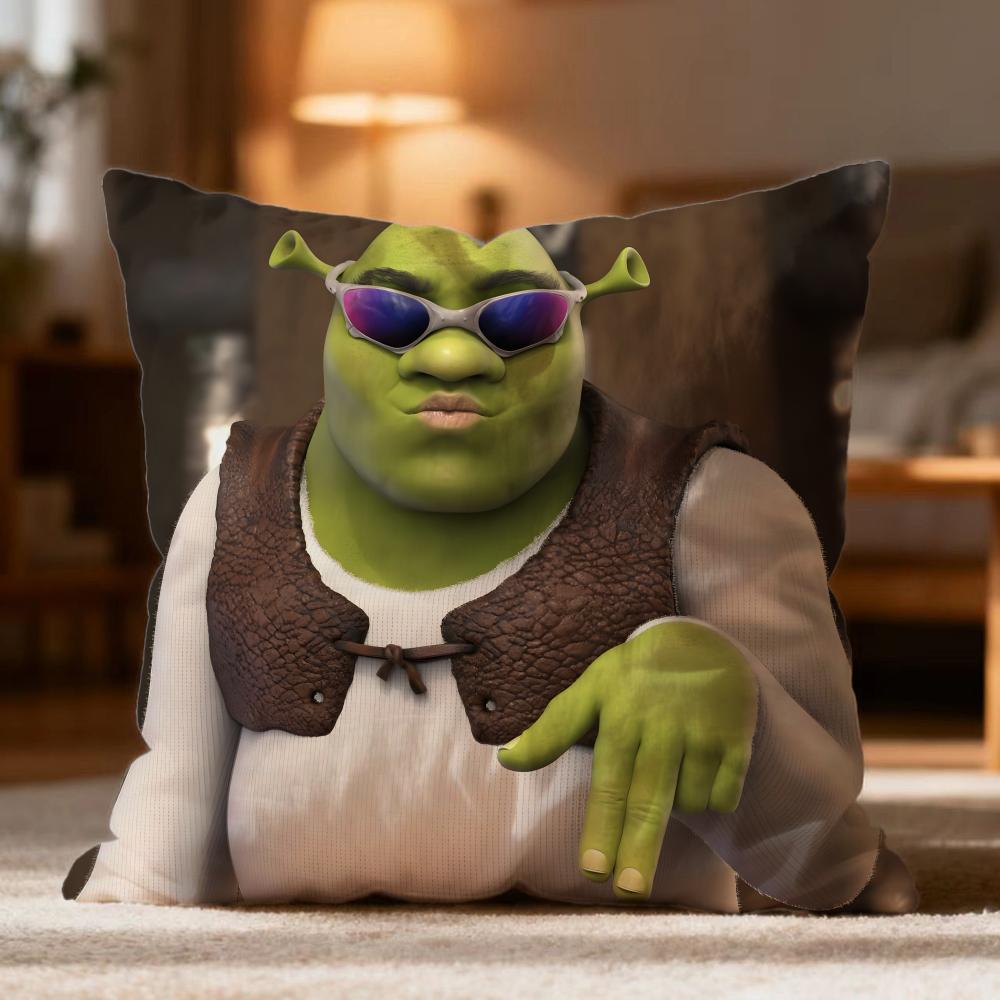 

Popular SShreked Cushion Cover Soft Washable Pillow Case Multi-Scene for Couch Bed Travel Office Use 30cmx30cm