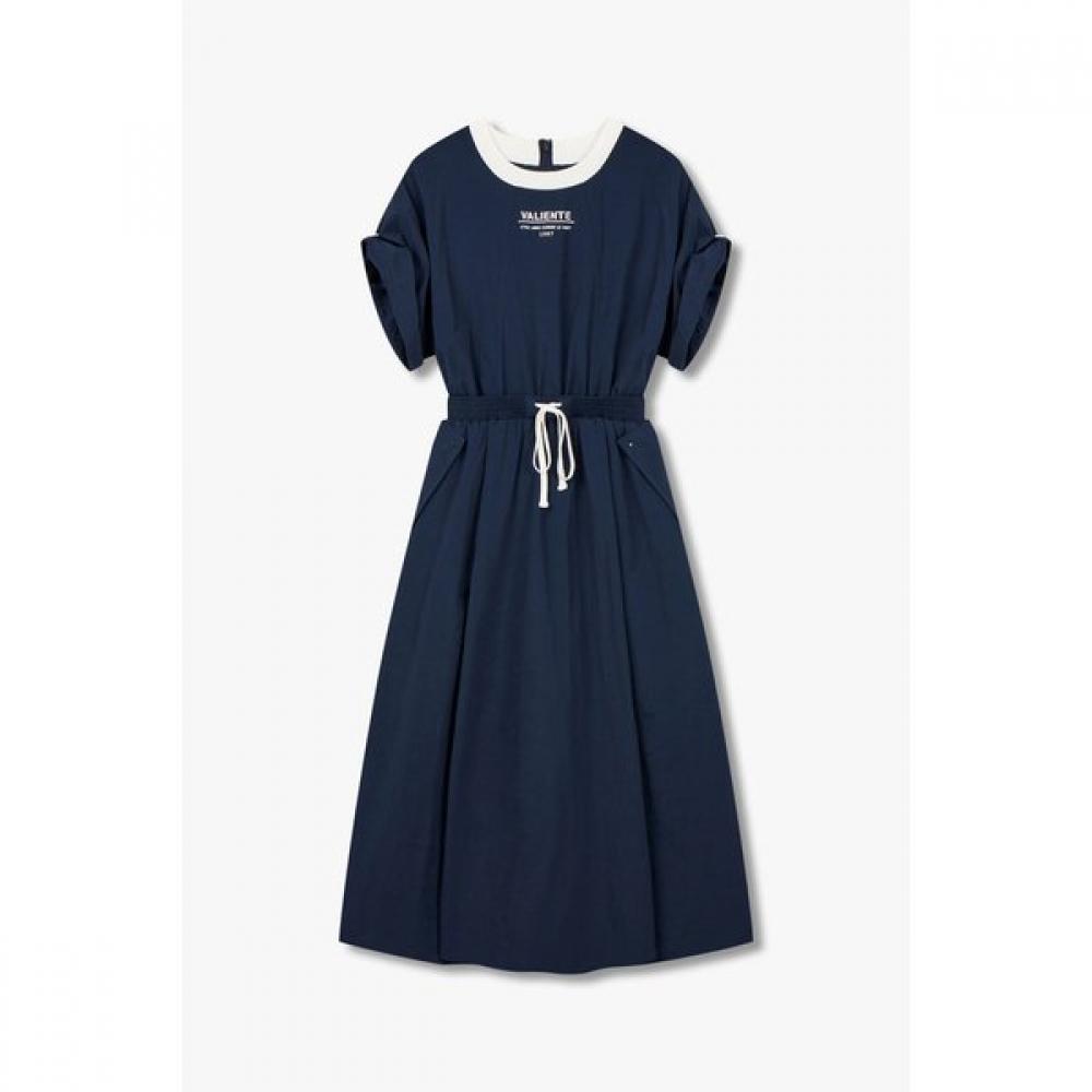 VOV String Band Roll Up Short Sleeve Dress 7124337101