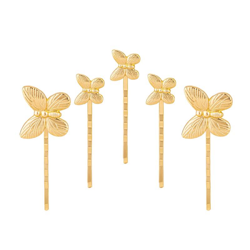 Alloy Butterfly Headgear Autumn and Winter New Jewelry Fashion Bride Bridesmaid Hairpin Set Hair Accessories