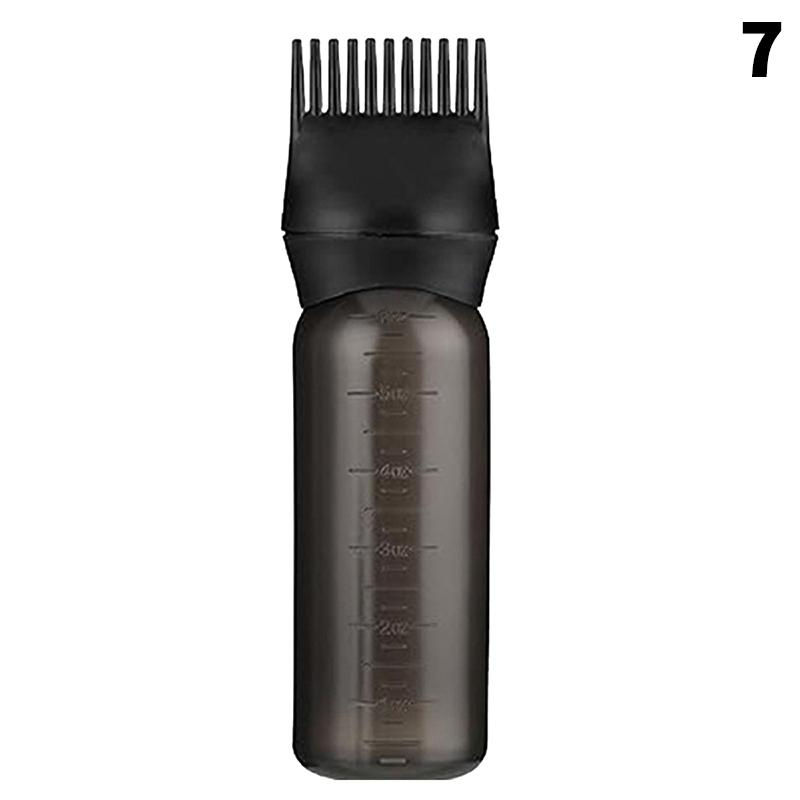 Shampoo Brush Empty Hair Shampoo Bottle With Comb Teeth Salon Treatment Oil Perm Dye Bottle Color Plastic Dry Cleaning Bottle
