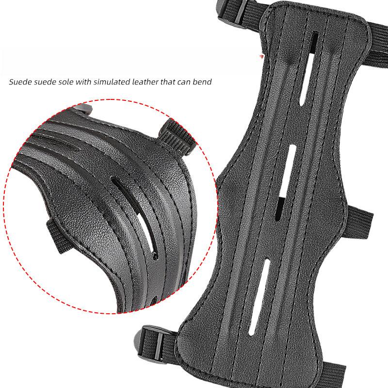 Outdoor Shooting Competitive Training Arm Guard Double-layer Perforated Thickened Traditional Bow Archery Anti-bow Hunting Arm Guard