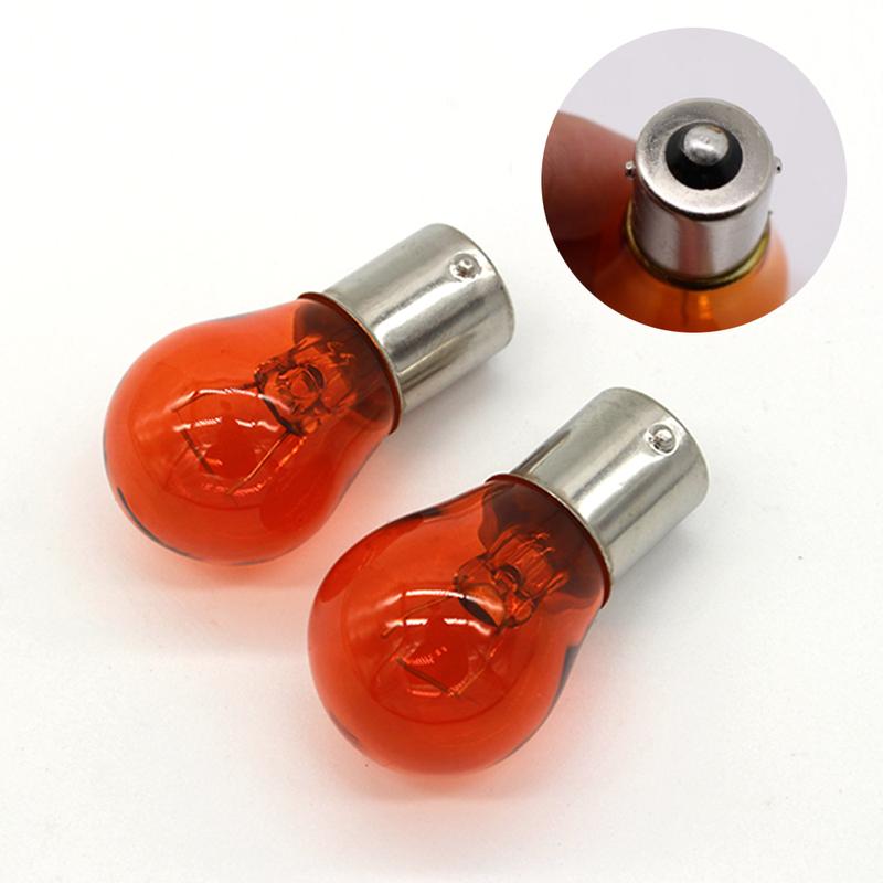 2pcs Universal Car 1156 12V 21W Lamps Car Turn Signals Lights Replaceable Car Orange Reverse Bulbs Auto Light Accessories