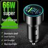 120W Dual Port Car Charger with Digital Display and Super Fast Charging