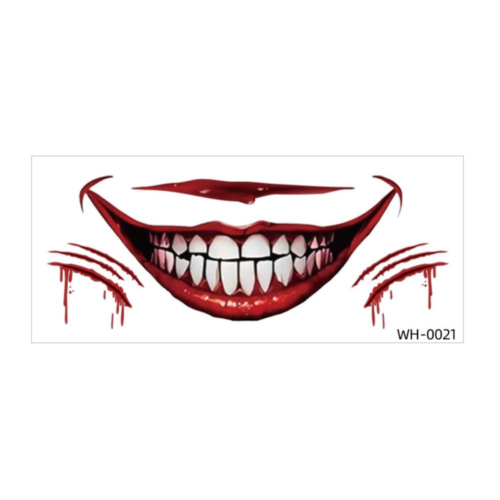 Fake Halloween Tattoo Sticker Scary Bloodiness Temporary Scar Stickers Haunted House