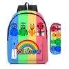 Rainbow Friends Elementary School Bag Two-Piece Rainbow Friends Children'S Cartoon Backpack Pencil Case