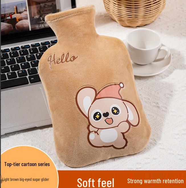 Autumn/Winter Thickened Plush Hot Water Bottle – Portable, Cold-Proof, Explosion-Proof, Cute, Warm Hand Warmer
