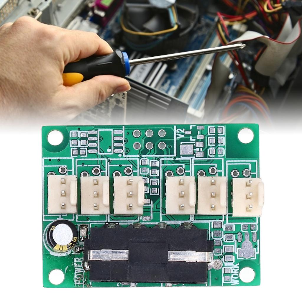 Fan Hub Adjustable Speed 2K‑50KHZ Adjustable 3Pin 2510 12V Fan Controller for Computer Industrial Ca