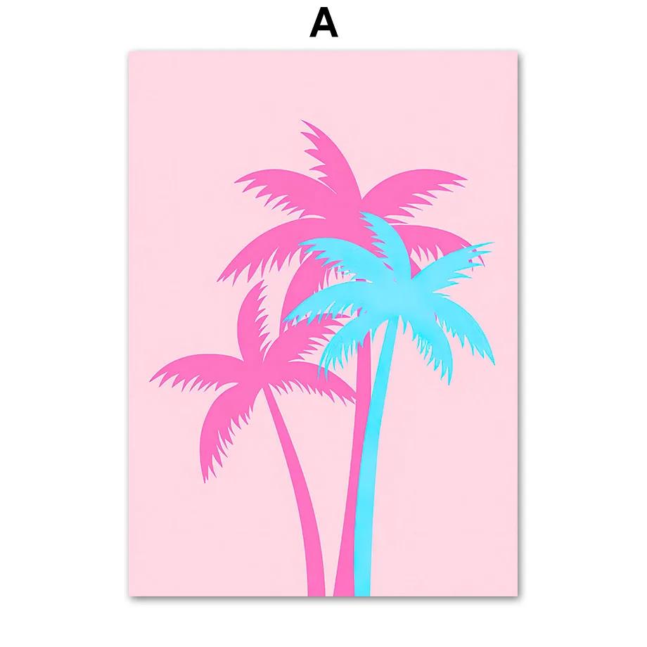 

Abstract Bauhaus Coconut Tree Love Ice Skates Pink Blue Gallery Wall Art Prints Canvas Painting Poster Picture Living Room Decor 40x50cm No Framed