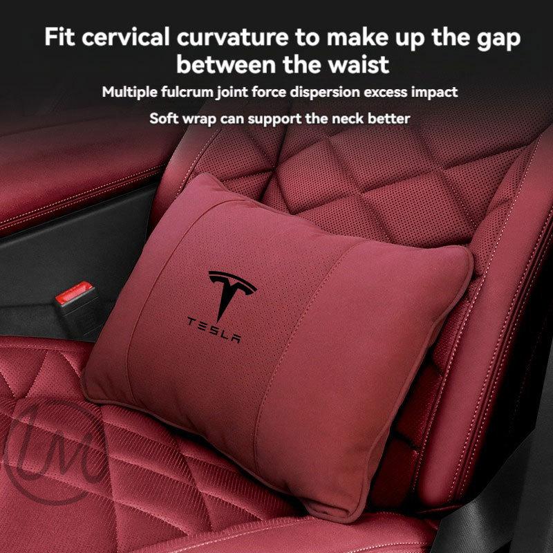 AMJ1 For Tesla Model 3 Y X S Neck Pillow Headrest Pillow Automobile Seat Neck Rest Auto Seat Head Support Pillow Car Accessories