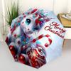 1pc Christmas Unicorn Automatic Folding Umbrella, Portable 3-Fold Design with 8-Bone Iron Frame, Outdoor, Gift for Fans, Travelers, Daily Use.H027