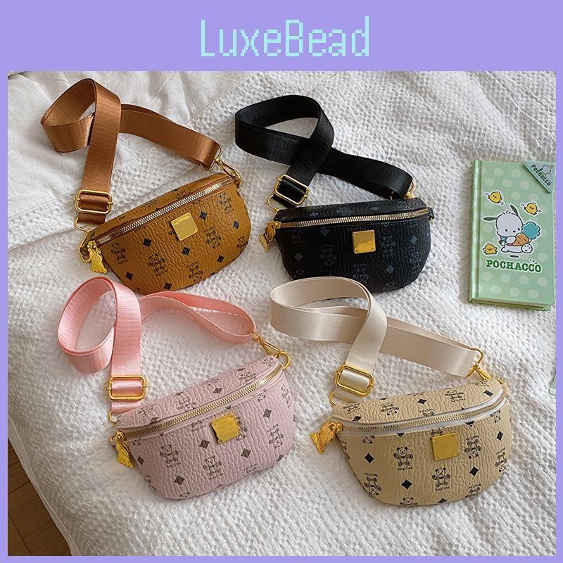 Bear Print Cute Casual Single Shoulder Crossbody Chest Bag Kids Fashion Gift