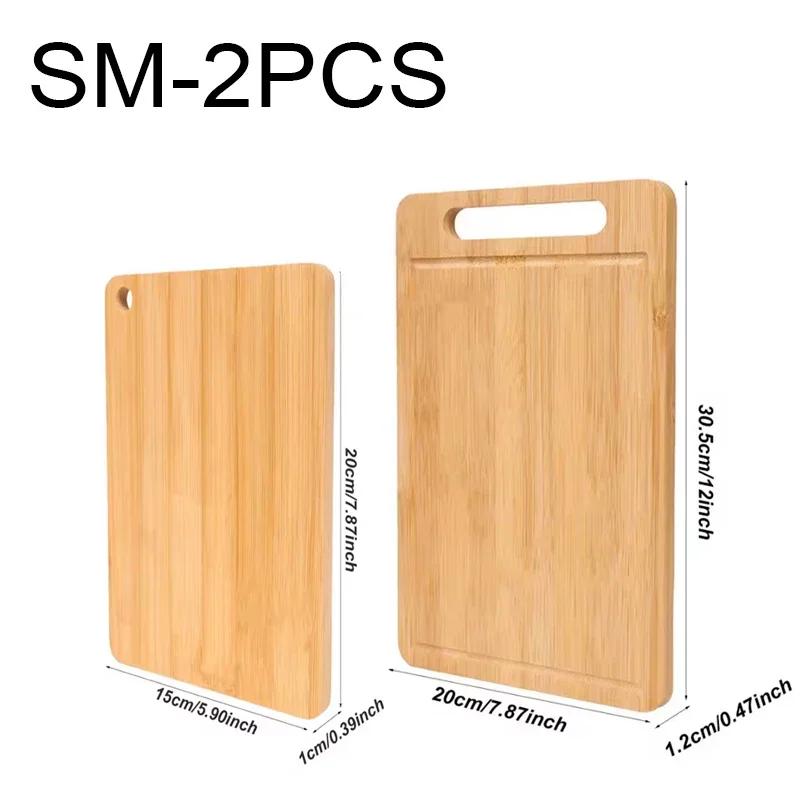 1PCS Kitchen Wood Chopping Boards for Meat Fruit and Vegetable Serving Board Double-sided Available Solid Wooden Cutting Board