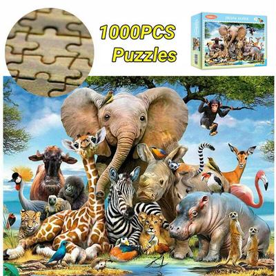 1000 Piece Animal World Jigsaw Puzzles Adult Kids Educational Puzzle Gift