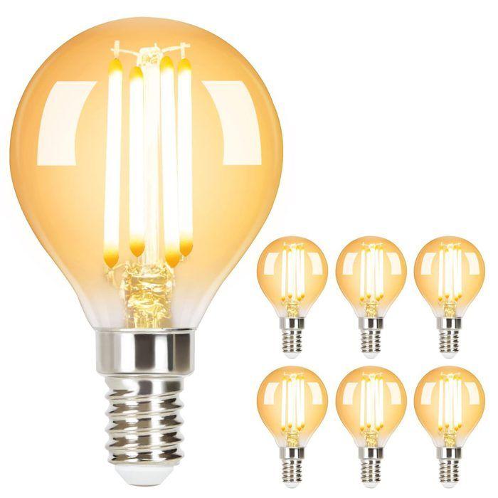 Ampoule LED - NETTLIFE - G45 - E14 - 4W 2700K (Blanc chaud) - Lot de 6