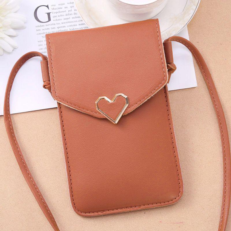 Trendy Transparent Touchscreen Crossbody Wallet for Women and Students