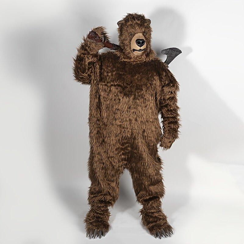 Pandadeals Unisex Brown Bear Cosplay Costume, Adults 160-185Cm