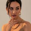 New Trendy Geometric Twisted Thick Hoop Earrings Fashion Gold Big Round Circle Earrings for Women Punk Hiphop Jewelry Gift