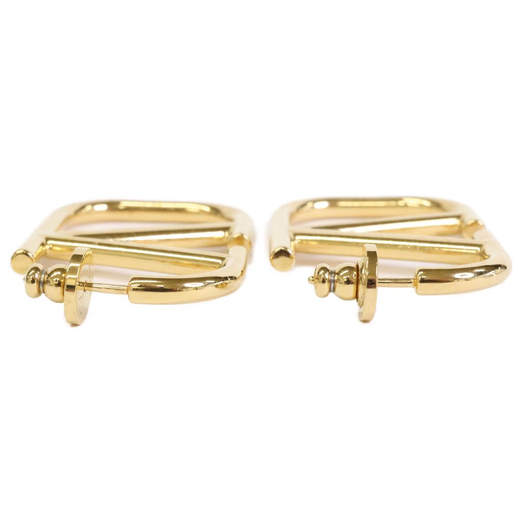 Valentino V Logo Signature Metal Earring goldUsed