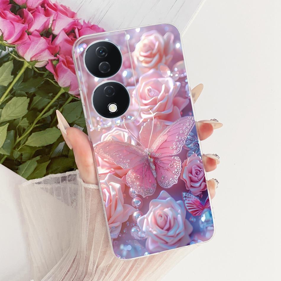 For Honor X7b CLK-LX2 2025 Cute Flower Butterfly Cat Painted Case For HonorX7b X 7B 4G 5G Soft Silicone TPU Phone Cases