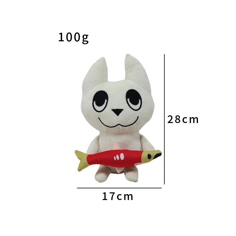 Cat Plush Fishing Game Toy Cute Soft Stuffed Animal For Kids Cat Lovers Bedroom Decor Party Centerpiece Birthday Christmas Gift