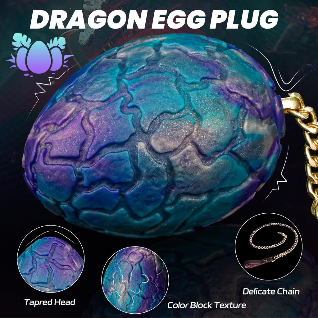 New Chain Anal Plug Liquid Silicone Sex Toy Traction Dragon Egg Anal Plug For Male And Female Masturbation Anal Dilator