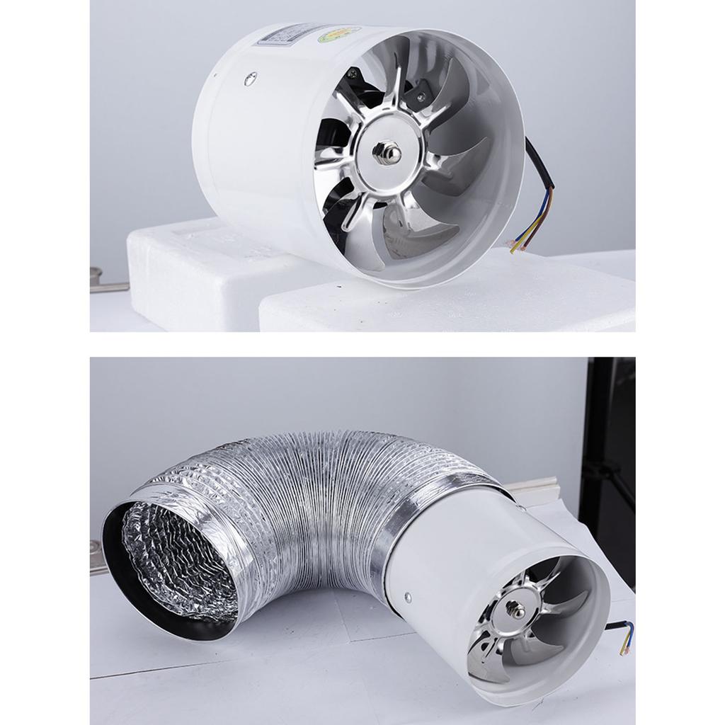 Pipe Exhaust Fan Duct Ceiling Air Ventilation Blower Booster Window Exhaustor Toilet Kitchen Vent Fan Duct Fan Low Noise