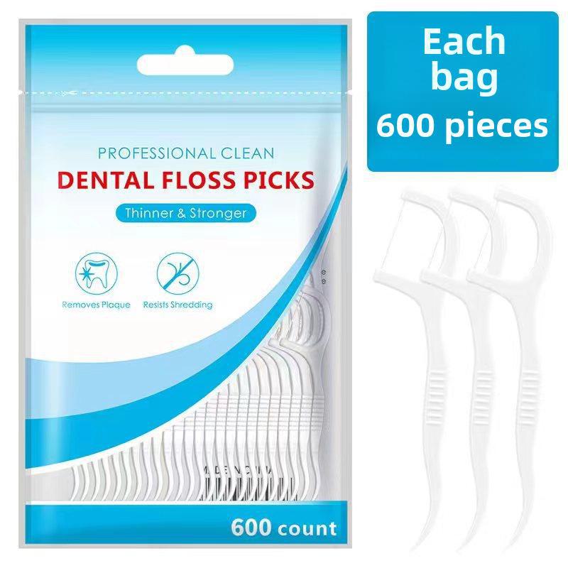 50-Piece Disposable Polymer Dental Floss Sticks Toothpick Box