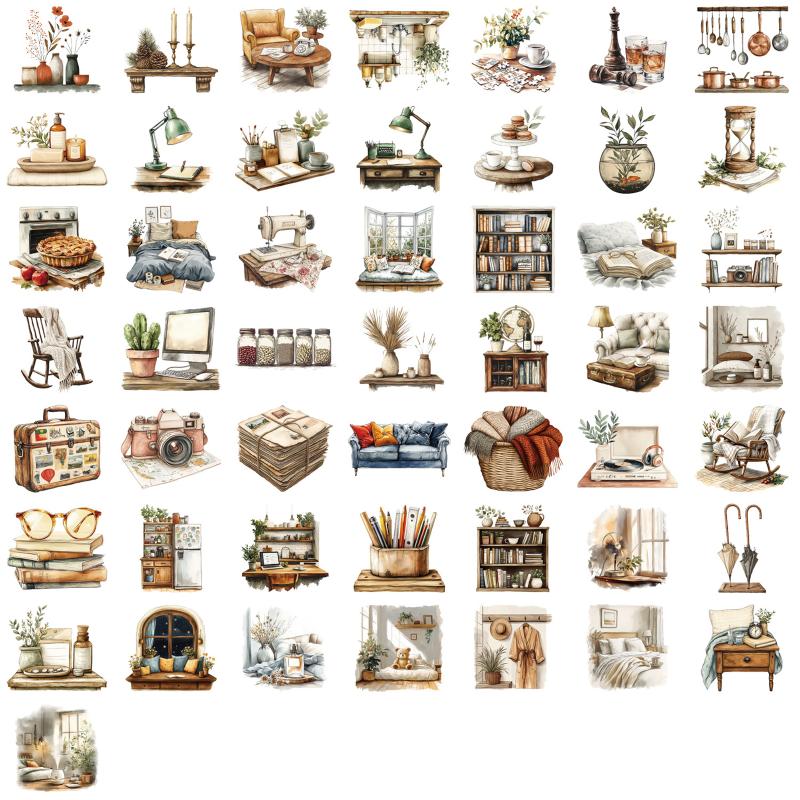 50Pcs Life Stickers, Pet Home Stickers For Water Bottles, Laptop, Phone, Scrapbook Aesthetic Sticker For Journal, Daily Planner