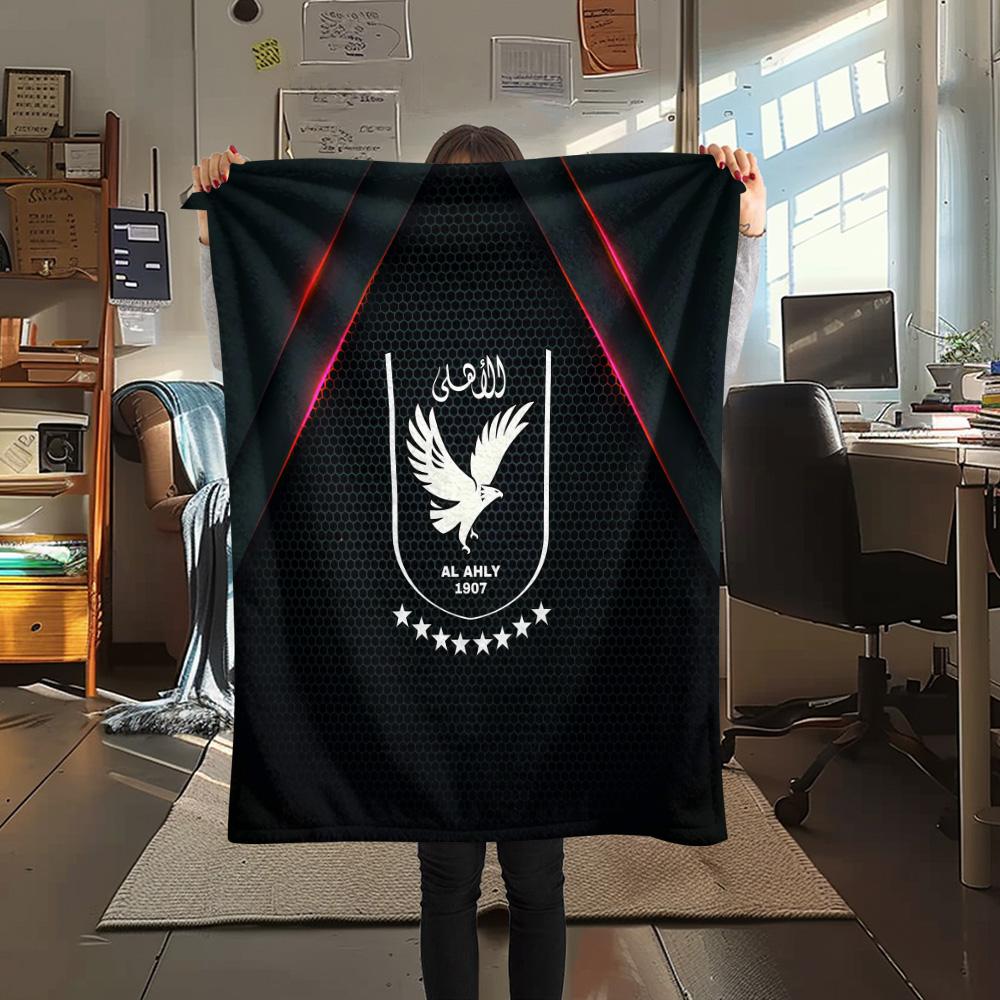 Al Ahly Sporting Club Flannel Blanket, High quality Comfortable for All Seasons, Home Decor, Warmth and Comfort
