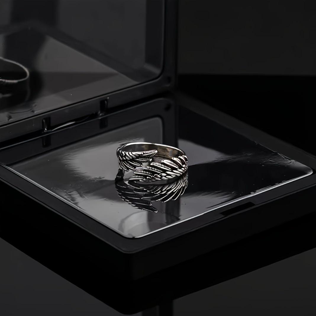 

Retro Angel Wings Couple Rings - Creative Valentine s Day Gift for Lovers срібний