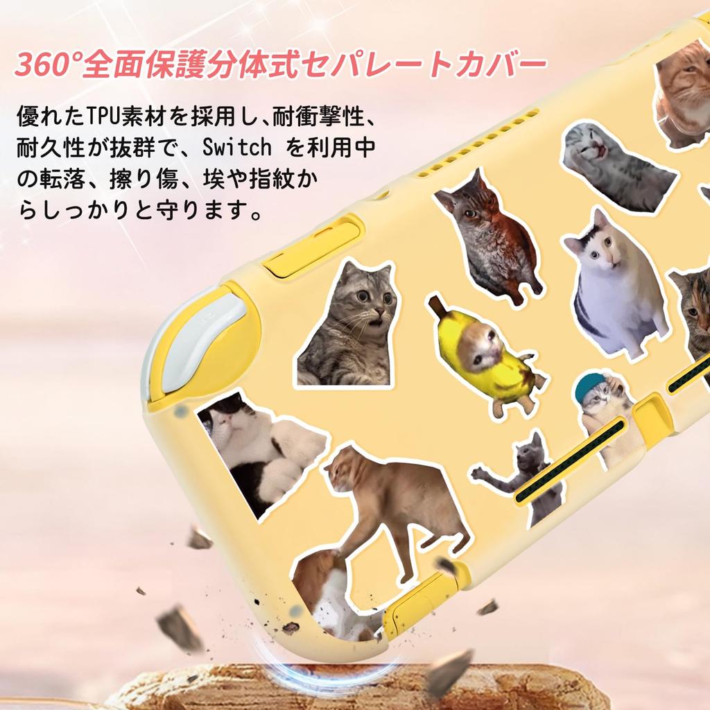 DLseego Switch Lite Cat Meme Switch Lite Switch Lite Switch Lite Transparent Switch Lite Full Light and Easy To Put On and Take Made of Analog Stick