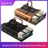 Case Durável de Alumínio com Dissipador de Calor de Ventoinha Dupla para Raspberry Pi 4B/3B+