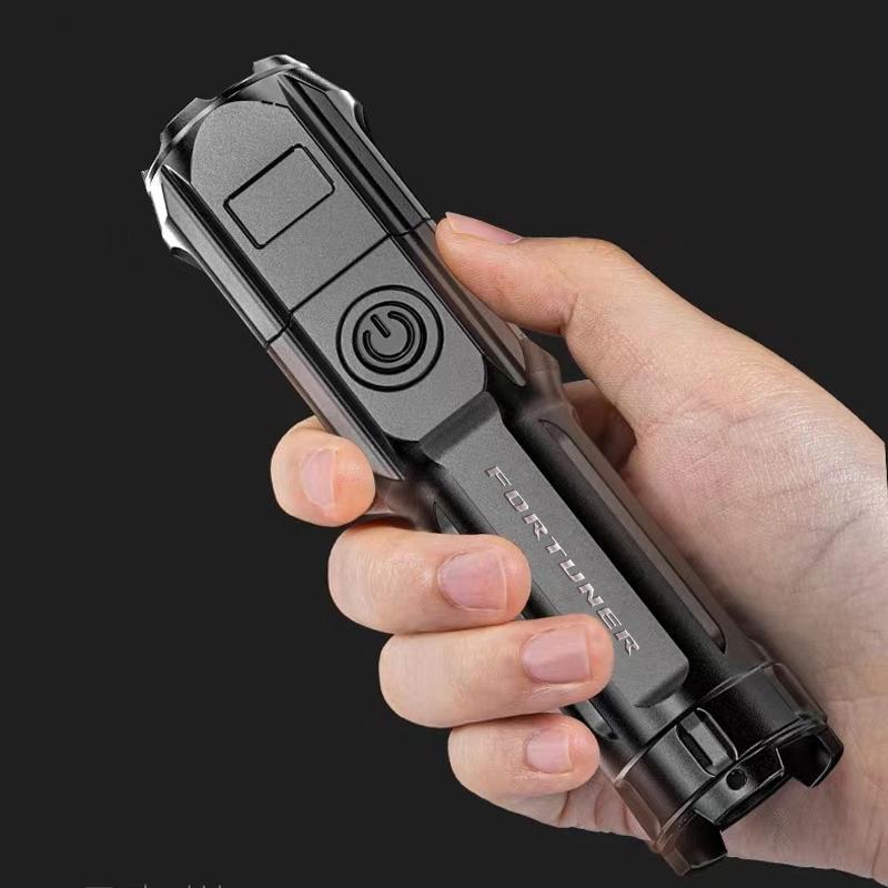 AUQ3 for Toyota Fortuner Flashlight Strong Light Rechargeable Household Outdoor Portable Led Night Flashlight Accessories Car Styling