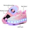 Dziecięce buty do jazdy na rolkach Moda Sporty outdoorowe Buty do chodzenia 2025 Nowe buty ze światłami LED Śliczne dziecięce trampki dla dziewczynki