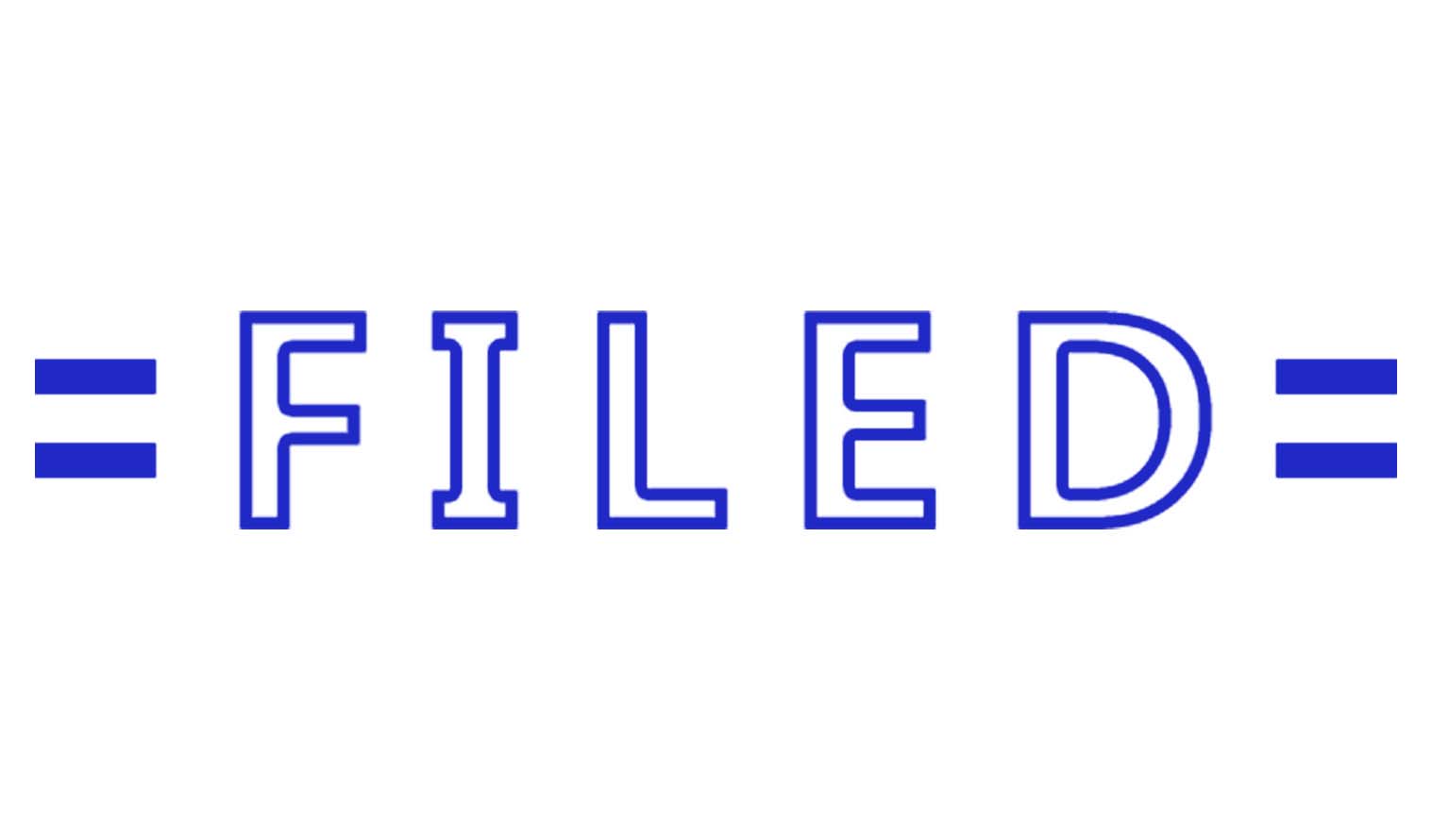 

Printtoo Filed Self Inking Rubber Stamp Pre-Inked Office Stamp- Home Office Business Stationery, Black- 42 x 9 синій