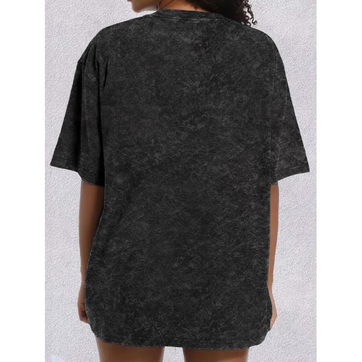 Summer new style sleep puppy letter print snowflake short sleeve shirt T Shirt Top Round neck, light and breathable, suitable for spring, summer, and